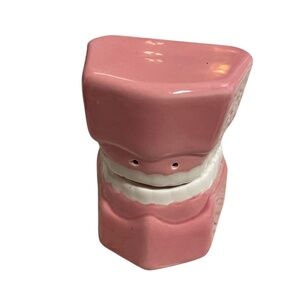Vintage Ceramic Pair of False Teeth ~ Dentist Salt and Pepper Shakers